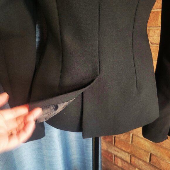 NWT! Zara Shoulder Pad Blazer - Black Tailor Fit - Women's Size M - Picture 9 of 16